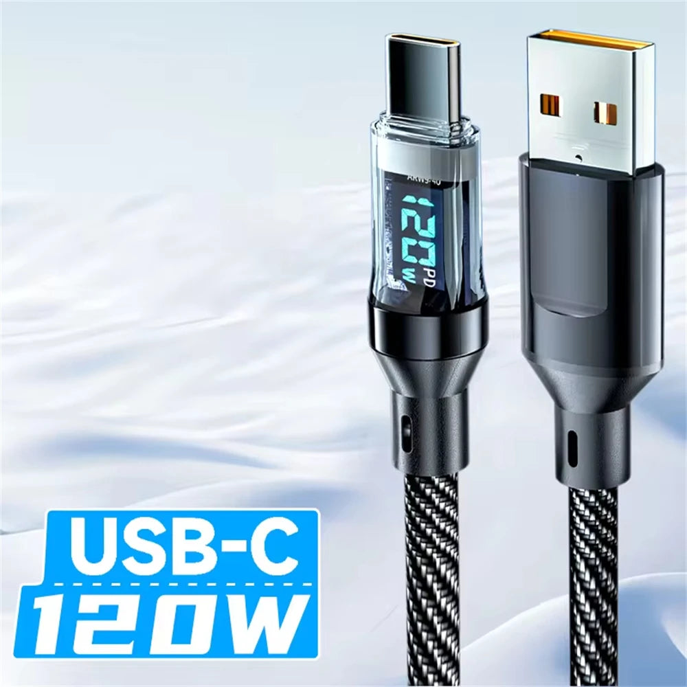 Câble de charge USB à Type C / 120W / 1 à 2 m