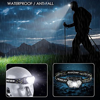 Lampe frontale LED avec capteur de mouvement