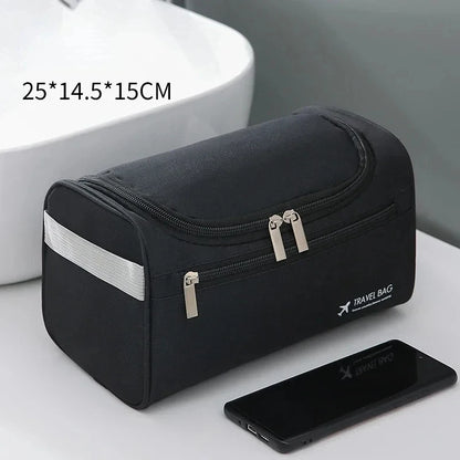 Trousse de toilette compacte, polyester ou cuir PU