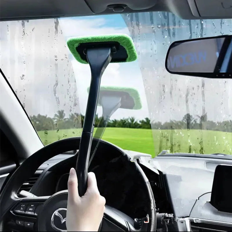 Pad de nettoyage microfibres pour vitres avec manche
