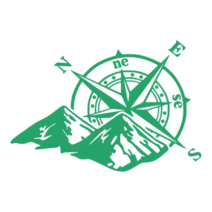 Aufkleber Berge und Kompass