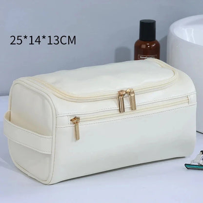 Trousse de toilette compacte, polyester ou cuir PU