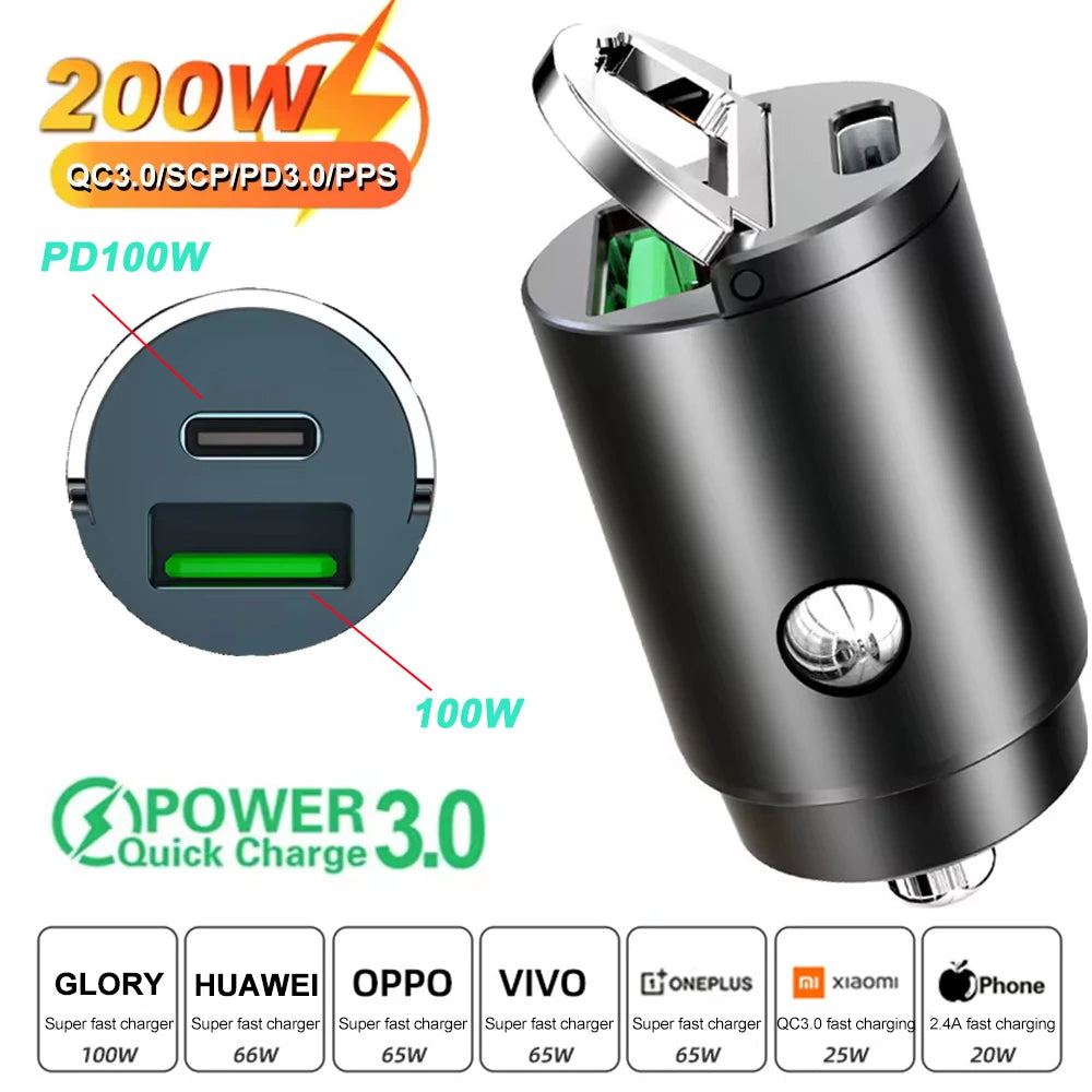 Chargeur rapide, USB / type C, , 200W,  12-24V