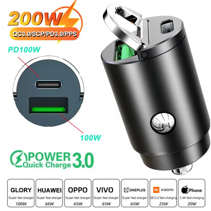 Chargeur rapide, USB / type C, , 200W,  12-24V