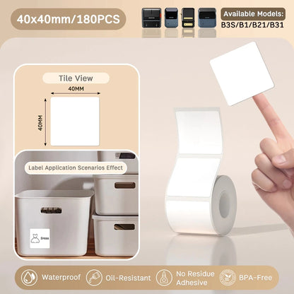 Etiquettes autocollantes pour imprimante thermique, différentes dimensions