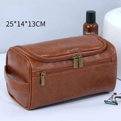 Trousse de toilette compacte, polyester ou cuir PU