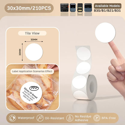 Etiquettes autocollantes pour imprimante thermique, différentes dimensions