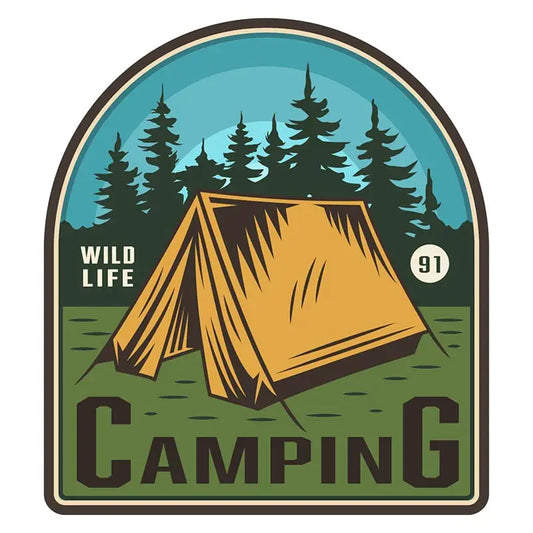Autocollants aventure - camping